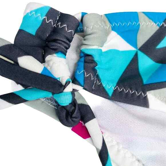 Bingo Surf Bikini Bottoms Womens Large Blue Gray Geometric Adjustable Swimsuit - Picture 3 of 6